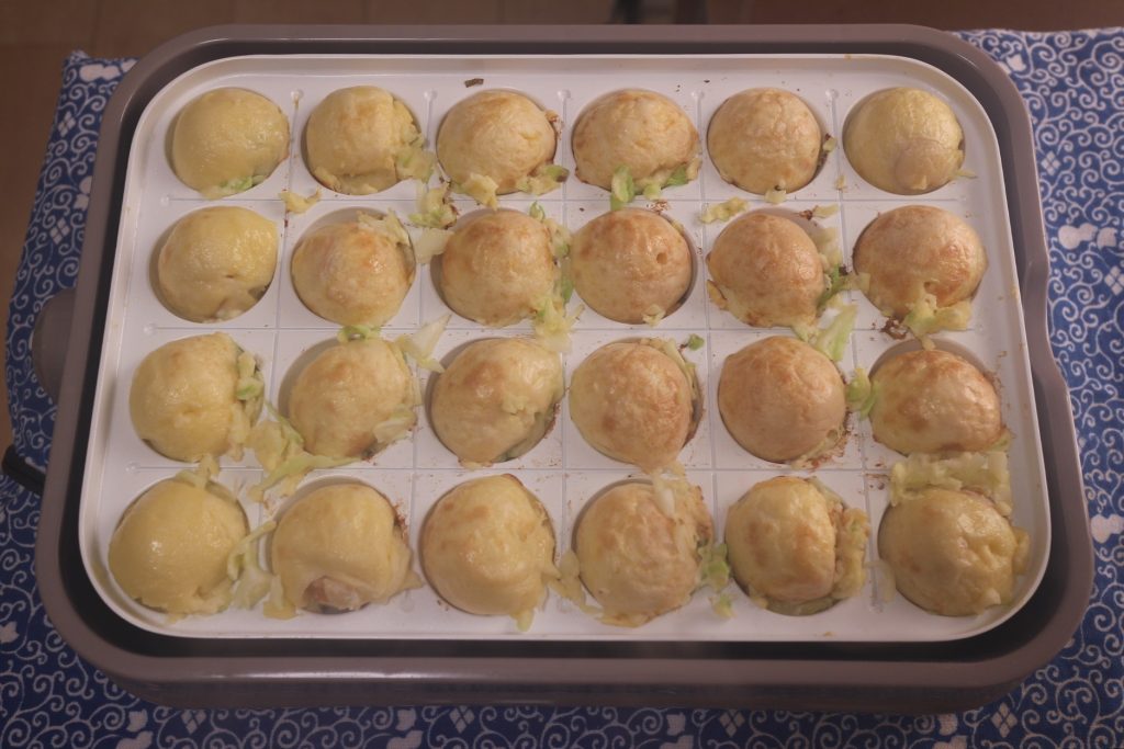 ひっくり返したたこ焼き